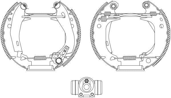 Mintex Brake Shoes Full Set Of 4 Rear With Wheel Brake Cylinder With Adjuster Pre-Assembled MSP083 - image 3