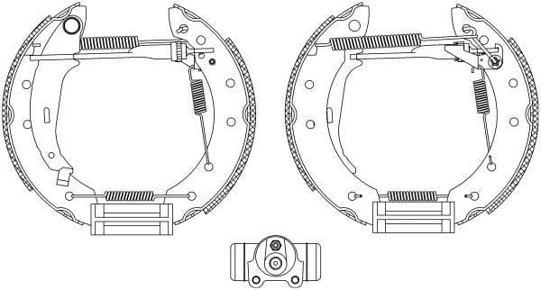 Mintex Brake Shoes Full Set Of 4 Rear With Wheel Brake Cylinder With Adjuster Pre-Assembled MSP088 - image 3
