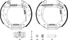 Mintex Brake Shoes Full Set Of 4 Rear With Wheel Brake Cylinder With Adjuster Pre-Assembled MSP088 thumbnail
