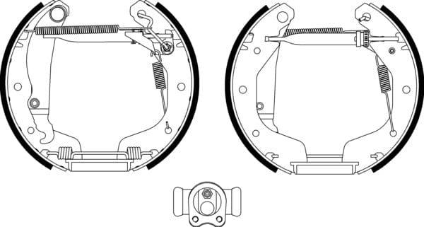 Mintex Brake Shoes Full Set Of 4 Rear With Wheel Brake Cylinder With Adjuster Pre-Assembled MSP101 - image 4
