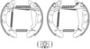 Mintex Brake Shoes Full Set Of 4 Rear With Wheel Brake Cylinder With Adjuster Pre-Assembled MSP105 thumbnail