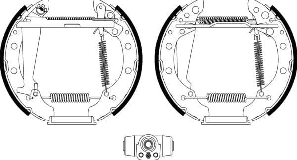 Mintex Brake Shoes Full Set Of 4 Rear With Wheel Brake Cylinder With Adjuster Pre-Assembled MSP106 - image 4