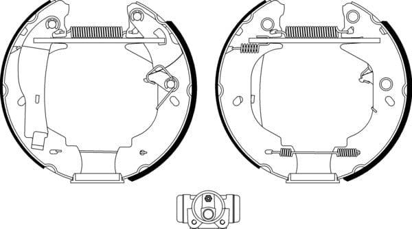 Mintex Brake Shoes Full Set Of 4 Rear With Wheel Brake Cylinder With Adjuster Pre-Assembled MSP113 - image 4