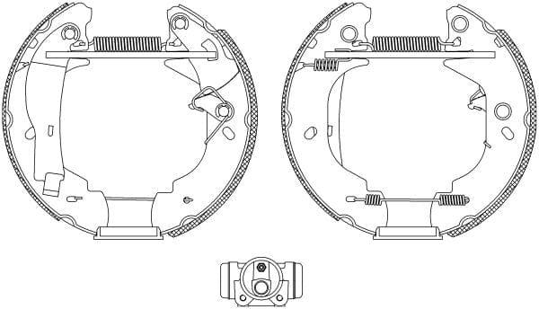 Mintex Brake Shoes Full Set Of 4 Rear With Wheel Brake Cylinder With Adjuster Pre-Assembled MSP114 - image 3