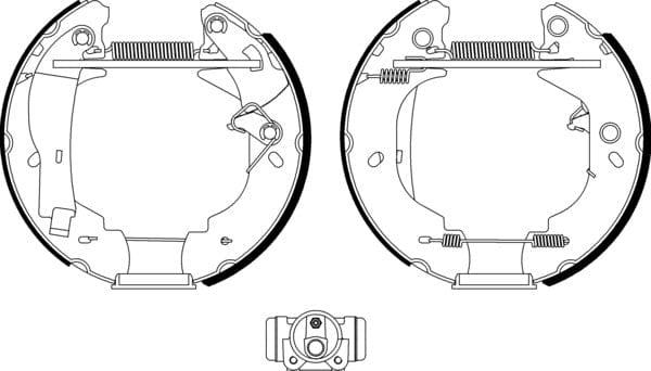 Mintex Brake Shoes Full Set Of 4 Rear With Wheel Brake Cylinder With Adjuster Pre-Assembled MSP114 - image 4
