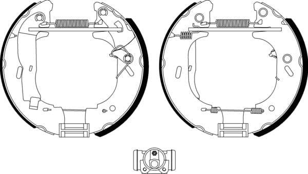 Mintex Brake Shoes Full Set Of 4 Rear With Wheel Brake Cylinder With Adjuster Pre-Assembled MSP115 - image 4