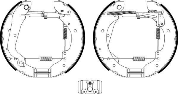 Mintex Brake Shoes Full Set Of 4 Rear With Wheel Brake Cylinder With Adjuster Pre-Assembled MSP119 - image 4
