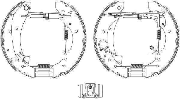 Mintex Brake Shoes Full Set Of 4 Rear With Wheel Brake Cylinder With Adjuster Pre-Assembled MSP126 - image 3