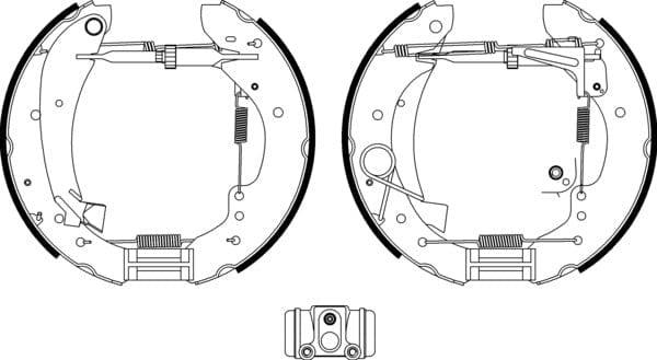 Mintex Brake Shoes Full Set Of 4 Rear With Wheel Brake Cylinder With Adjuster Pre-Assembled MSP126 - image 4