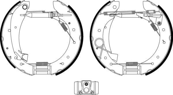 Mintex Brake Shoes Full Set Of 4 Rear With Wheel Brake Cylinder With Adjuster Pre-Assembled MSP128 - image 4