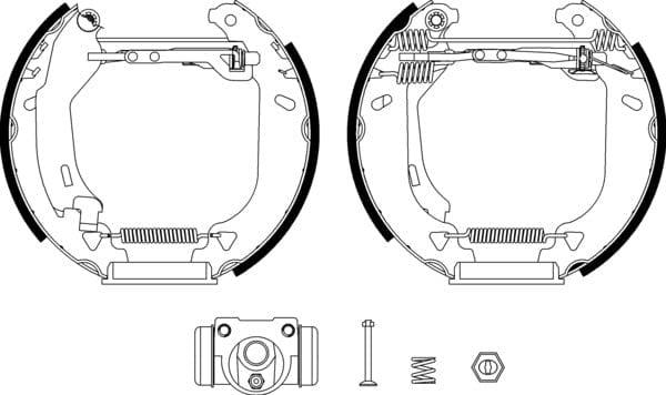 Mintex Brake Shoes Full Set Of 4 Rear With Wheel Brake Cylinder With Adjuster Pre-Assembled MSP131 - image 4