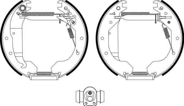 Mintex Brake Shoes Full Set Of 4 Rear With Wheel Brake Cylinder With Adjuster Pre-Assembled MSP134 - image 4