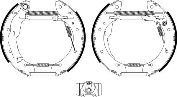 Mintex Brake Shoes Full Set Of 4 Rear With Wheel Brake Cylinder With Adjuster Pre-Assembled MSP137 - image 4