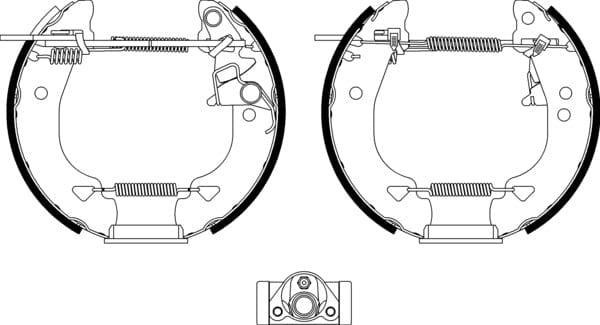 Mintex Brake Shoes Full Set Of 4 Rear With Wheel Brake Cylinder With Adjuster Pre-Assembled MSP138 - image 4
