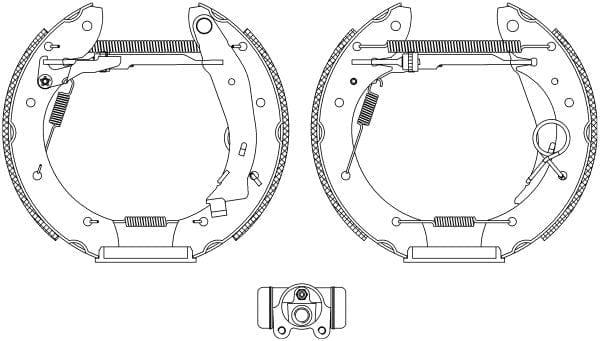 Mintex Brake Shoes Full Set Of 4 Rear With Wheel Brake Cylinder With Adjuster Pre-Assembled MSP140 - image 3
