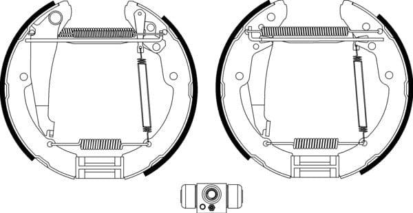 Mintex Brake Shoes Full Set Of 4 Rear With Wheel Brake Cylinder With Adjuster Pre-Assembled MSP160 - image 4