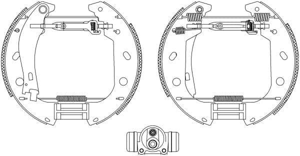 Mintex Brake Shoes Full Set Of 4 Rear With Wheel Brake Cylinder With Adjuster Pre-Assembled MSP161 - image 3