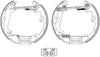 Mintex Brake Shoes Full Set Of 4 Rear With Wheel Brake Cylinder With Adjuster Pre-Assembled MSP174 thumbnail