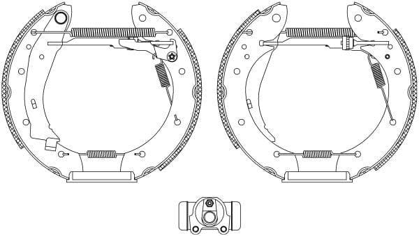 Mintex Brake Shoes Full Set Of 4 Rear With Wheel Brake Cylinder With Adjuster Pre-Assembled MSP175 - image 3