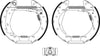Mintex Brake Shoes Full Set Of 4 Rear With Wheel Brake Cylinder With Adjuster Pre-Assembled MSP175 thumbnail