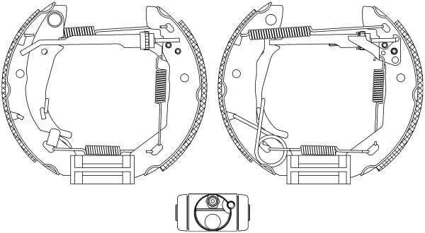 Mintex Brake Shoes Full Set Of 4 Rear With Wheel Brake Cylinder With Adjuster Pre-Assembled MSP178 - image 3