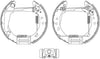 Mintex Brake Shoes Full Set Of 4 Rear With Wheel Brake Cylinder With Adjuster Pre-Assembled MSP189 thumbnail