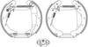 Mintex Brake Shoes Full Set Of 4 Rear With Wheel Brake Cylinder With Adjuster Pre-Assembled MSP190 thumbnail