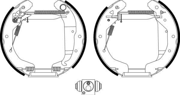 Mintex Brake Shoes Full Set Of 4 Rear With Wheel Brake Cylinder With Adjuster Pre-Assembled MSP190 - image 4