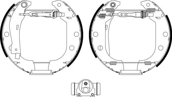 Mintex Brake Shoes Full Set Of 4 Rear With Wheel Brake Cylinder With Adjuster Pre-Assembled MSP194 - image 4