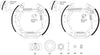 Mintex Brake Shoes Full Set Of 4 Rear With Wheel Brake Cylinder With Adjuster Pre-Assembled MSP205 thumbnail