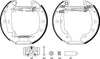 Mintex Brake Shoes Full Set Of 4 Rear With Wheel Brake Cylinder With Adjuster Pre-Assembled MSP210 thumbnail