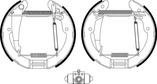 Mintex Brake Shoes Full Set Of 4 Rear With Wheel Brake Cylinder With Adjuster Pre-Assembled MSP218 - image 4