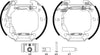 Mintex Brake Shoes Full Set Of 4 Rear With Wheel Brake Cylinder With Adjuster Pre-Assembled MSP222 thumbnail