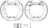 Mintex Brake Shoes Full Set Of 4 Rear With Wheel Brake Cylinder With Adjuster Pre-Assembled MSP223 thumbnail