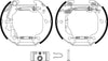 Mintex Brake Shoes Full Set Of 4 Rear With Wheel Brake Cylinder With Adjuster Pre-Assembled MSP223 thumbnail