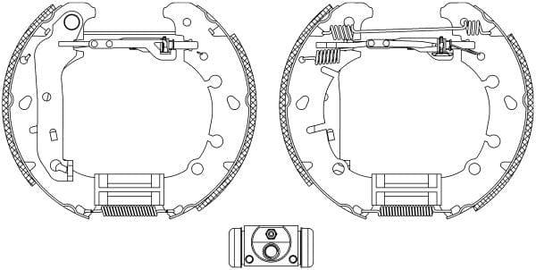 Mintex Brake Shoes Full Set Of 4 Rear With Wheel Brake Cylinder With Adjuster Pre-Assembled MSP237 - image 3
