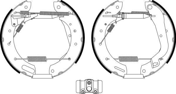 Mintex Brake Shoes Full Set Of 4 Rear With Wheel Brake Cylinder With Adjuster Pre-Assembled MSP247 - image 4