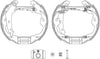 Mintex Brake Shoes Full Set Of 4 Rear With Wheel Brake Cylinder With Adjuster Pre-Assembled MSP248 thumbnail