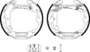 Mintex Brake Shoes Full Set Of 4 Rear With Wheel Brake Cylinder With Adjuster Pre-Assembled MSP248 thumbnail