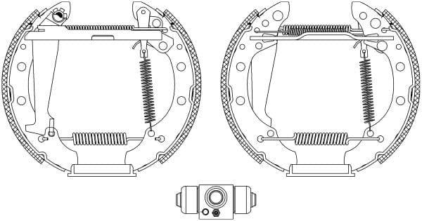 Mintex Brake Shoes Full Set Of 4 Rear With Wheel Brake Cylinder With Adjuster Pre-Assembled MSP252 - image 3