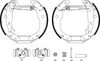 Mintex Brake Shoes Full Set Of 4 Rear With Wheel Brake Cylinder With Adjuster Pre-Assembled MSP277 thumbnail