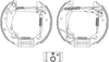 Mintex Brake Shoes Full Set Of 4 Rear With Wheel Brake Cylinder With Adjuster Pre-Assembled MSP283 thumbnail