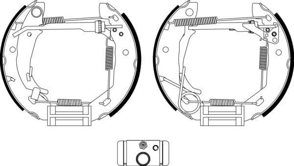 Mintex Brake Shoes Full Set Of 4 Rear With Wheel Brake Cylinder With Adjuster Pre-Assembled MSP283 - image 4
