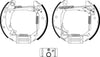 Mintex Brake Shoes Full Set Of 4 Rear With Wheel Brake Cylinder With Adjuster Pre-Assembled MSP283 thumbnail