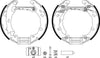 Mintex Brake Shoes Full Set Of 4 Rear With Wheel Brake Cylinder With Adjuster Pre-Assembled MSP288 thumbnail
