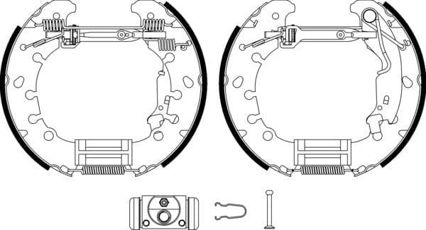 Mintex Brake Shoes Full Set Of 4 Rear With Wheel Brake Cylinder With Adjuster Pre-Assembled MSP296 - image 4