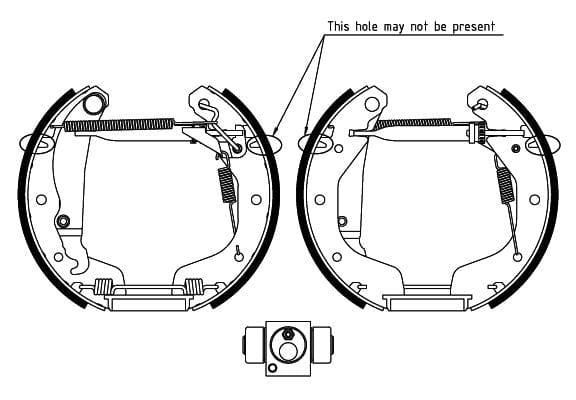 Mintex Brake Shoes Full Set Of 4 Rear With Wheel Brake Cylinder With Adjuster Pre-Assembled MSP299 - image 3