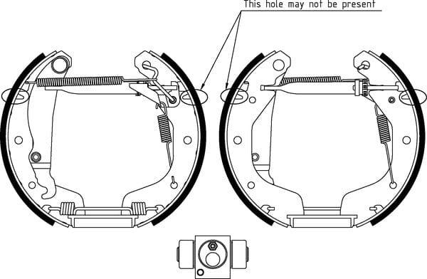 Mintex Brake Shoes Full Set Of 4 Rear With Wheel Brake Cylinder With Adjuster Pre-Assembled MSP299 - image 4