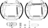 Mintex Brake Shoes Full Set Of 4 Rear With Wheel Brake Cylinder With Adjuster Pre-Assembled MSP302 thumbnail