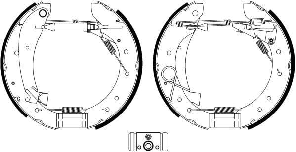 Mintex Brake Shoes Full Set Of 4 Rear With Wheel Brake Cylinder With Adjuster Pre-Assembled MSP306 - image 4